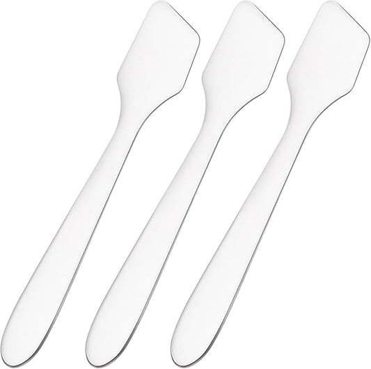 Pndeyo 3pcs Mini Stainless Steel Makeup Spatula, Reusable Cosmetic Cream by Pndeyo