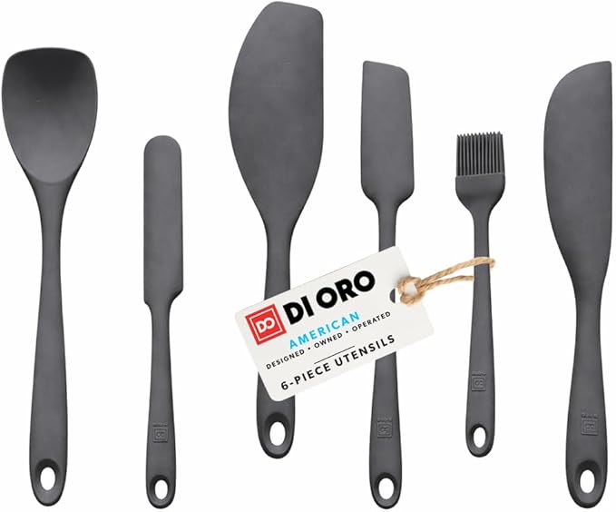 DI ORO 6-Piece Silicone Spatula Set by DIORO