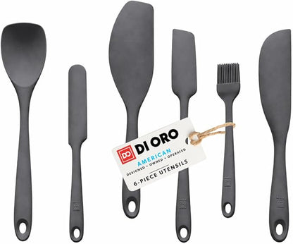 DI ORO 6-Piece Silicone Spatula Set by DIORO