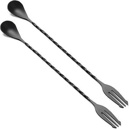 BRIOUT 2 Pcs Bar Spoon, 12 Inches Long Handle Drink Stirrer, Stainless Steel by Briout