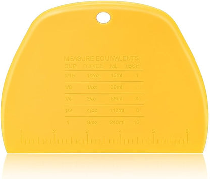 Dough Scraper Bench Scraper for Baking, 3 Pieces Food Safe Plastic - Image 3
