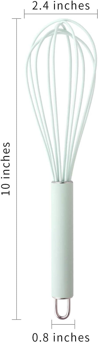 GorGin high temperature and easy to clean silicone whisk, 10 inch, grip good - Image 5