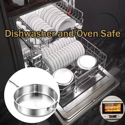 Toutrop Tri-Ply Stainless Steel 8 Quarts Sauté Pan - Image 5