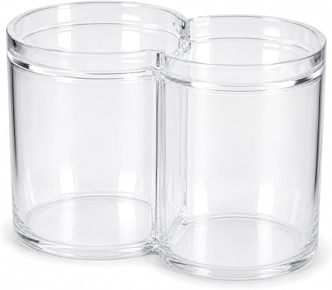 ForPro Clear Acrylic 2-Compartment Apothecary Jar by ForProProfessionalCollection