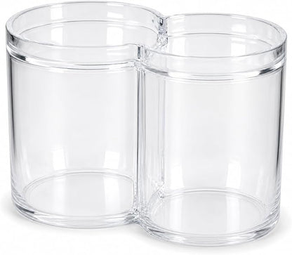 ForPro Clear Acrylic 2-Compartment Apothecary Jar by ForProProfessionalCollection