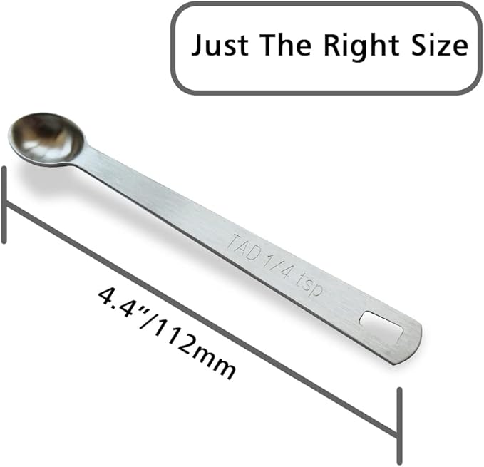 3PCS 1/4 Teaspoon Single Tiny Measuring Spoon, Small Individual Stainless Steel - Image 2
