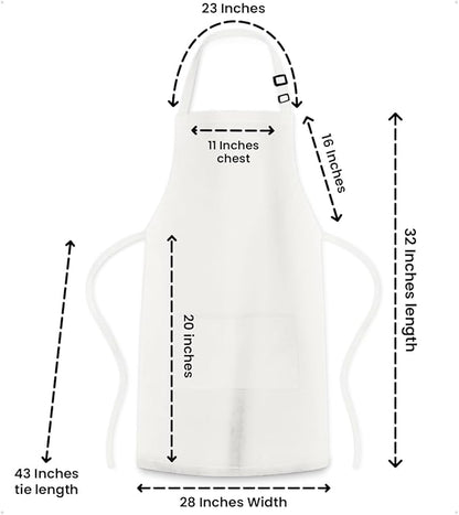 Adjustable Bib Apron 100% Polyester Kitchen Aprons Waterdrop Resistant Aprons - Image 7