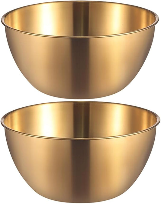 Stainless Steel Salad Bowls Set of 2 Mixing Bowls by AIYoo