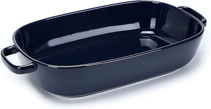 6 Quart Large Rectangular Baking Dish, 16x11 Inches Ceramic Baking Pan by Roeveca