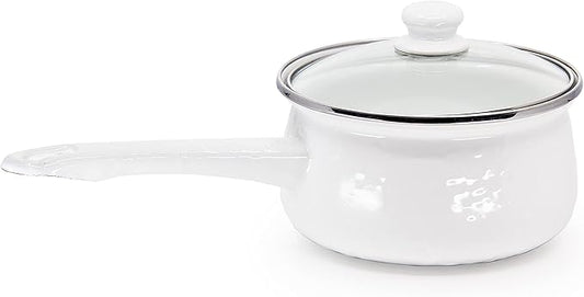 Golden Rabbit Enamelware Sauce Pan by GoldenRabbitEnamelware