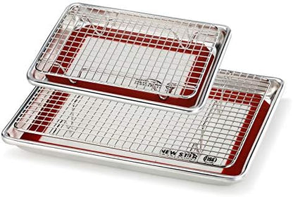 New Star Foodservice 1028768 Commercial-Grade Bun Pan/Baking Sheet, Baking Mat by NewStarFoodservice