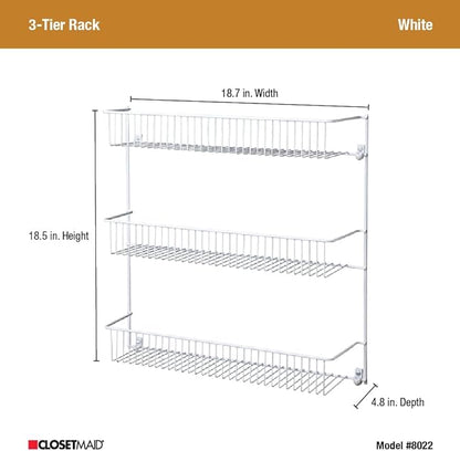 ClosetMaid 3-Tier Hanging Wall Mounted Metal Rack - Image 3