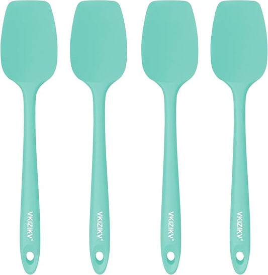 4 Pcs Silicone Spoon Spatula Set, 11.4 In, Food Grade Rubber Spatulas by Unknown