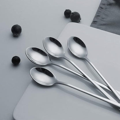 IQCWOOD Long Handle Ice Tea Spoons, 9-Inch Coffee Ice Cream Stainless Steel - Image 3