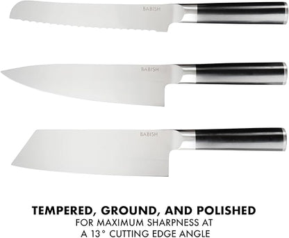 Babish 14-Piece Full Tang Forged Kitchen Knife Set – High-Carbon 1.4116 German - Image 5