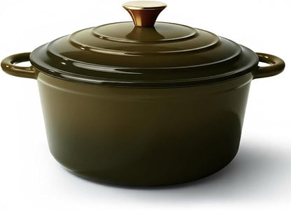 4.5 Quart Dutch Oven Pot with Lid, Non Stick Enameled Cast Iron Dutch Oven by Fijinhom