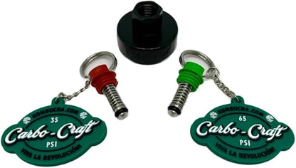 Kombucha.com Carbo-Caps: The Swingtop Slayer and Ultimate Carbonation System for Craft Beer & Kombucha Home Brewing. Viva La Revolución! (65 psi (High Carbonation), 2 Carbo-Caps + PRVs)