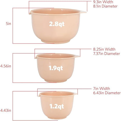 Glad Mixing Bowls with Pour Spout| Nesting Design Saves Space | Non-Slip - Image 3