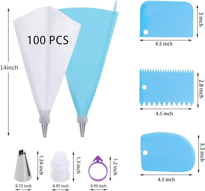 Piping Bags and Tips Set, Icing Bags Disposable - Image 2
