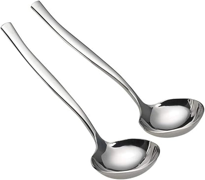 Idotry 2-Piece Stainless Steel Gravy Soup Spoon, Gravy Ladle Soup, Small Ladle by Idomy