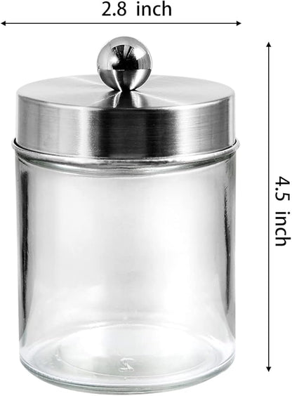 3PC Apothecary Jar Canisters Bathroom Vanity Organizer - Image 4