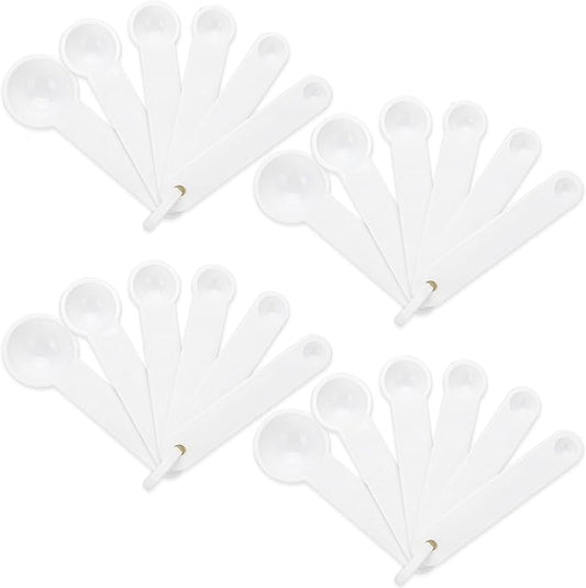Frienda 20 Pieces White Plastic Measuring Cup Spoons by Frienda