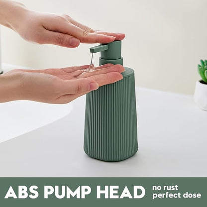 Small Soap Dispenser for Bathroom and Kitchen, Modern Farmhouse Striped Style - Image 3