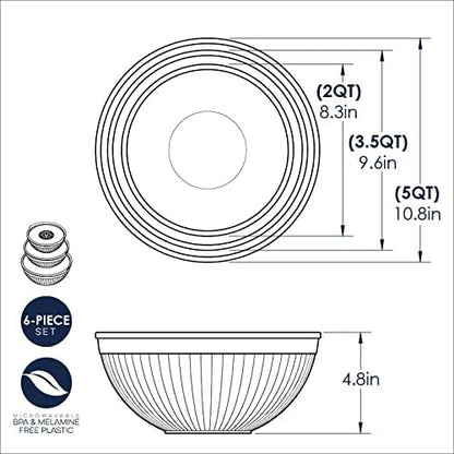 Nordic Ware Prep and Serve Mixing Bowls Set, Earth-Tones - Image 5