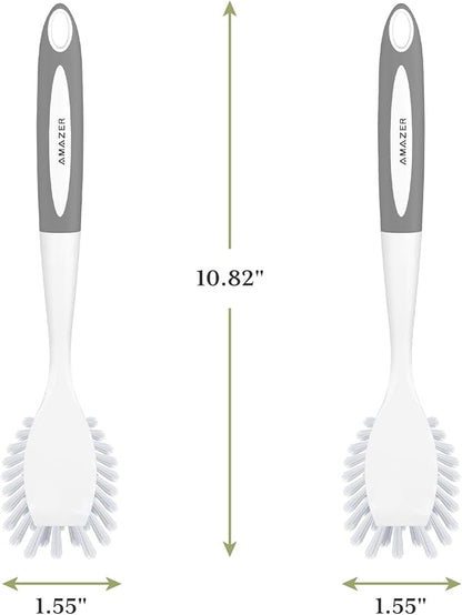 Amazer Dish Brush with Handle, 2 Pack Kitchen Scrub Brushes - Image 3