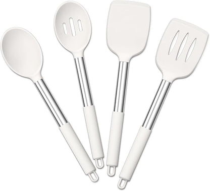 E-far Cooking Utensils Set of 4, Silicone Kitchen Utensils by E-far