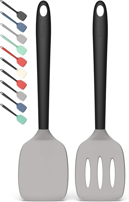 Coukre 2 Pack Silicone Spatula Set, High Heat Resistant, BPA Free Kitchen by Coukre