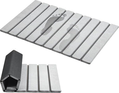 AWW Foldable Stone Bath Mat, Quick Dry Diatomaceous Earth Bath Mat by AWW