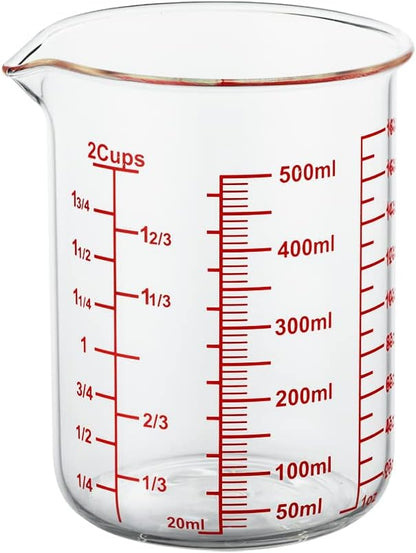 High Borosilicate Glass Measuring Cup-V-Shaped Spout，Glass Measuring Beaker by AckersBORO33