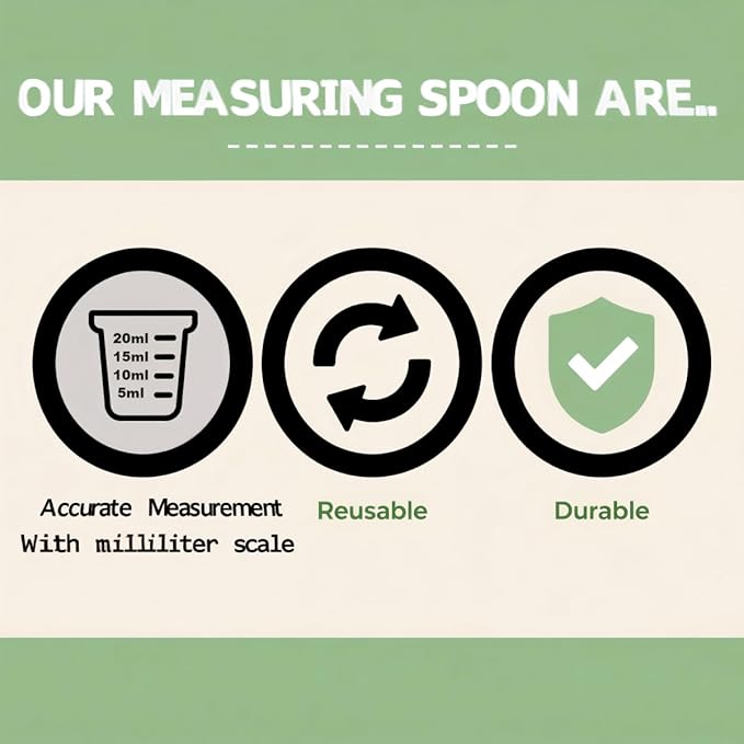 2-Pack Transparent 5 Gram 10 ML Teaspoons Measuring Spoons Scoop - Image 7