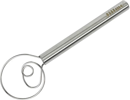Jillmo Danish Dough Whisk, 12inch Stainless Steel Bread Whisk by JILLMO
