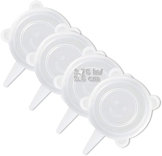 LELE LIFE 4 Pack Same Size Silicone Stretch Lids, Thicker Reusable Sturdy by LELE+LIFE