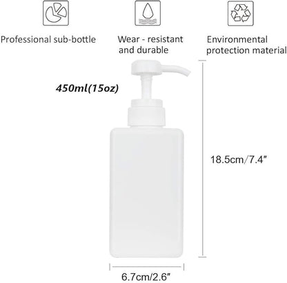 Pump Bottle, Refillable Plastic Empty Lotion Soap Dispenser Liquid Container - Image 5