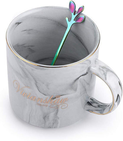 AnSaw Elegant Rainbow Leaf Coffee Spoons - Image 4