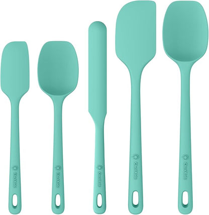 ChefAide 5 Pieces Silicone Spatula Set, Food Grade Rubber Spatula, Upgrade by ChefAide