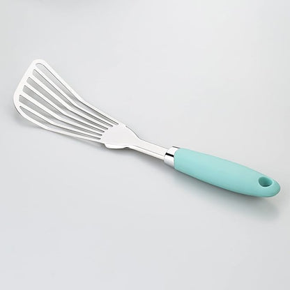 304 Stainless Steel Fish Spatula, Non-Slip Ergonomic Handle Slotted Spatula - Image 2