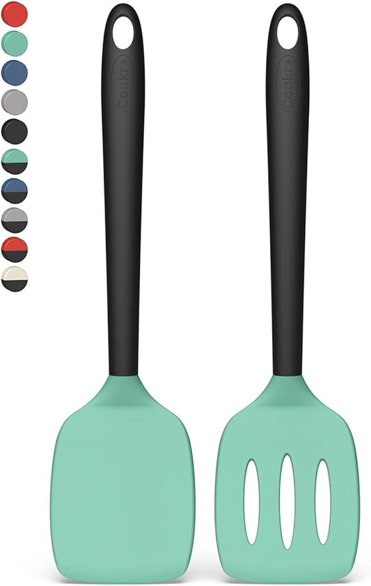 Coukre 2 Pack Silicone Spatula Set, High Heat Resistant, BPA Free Kitchen by Coukre
