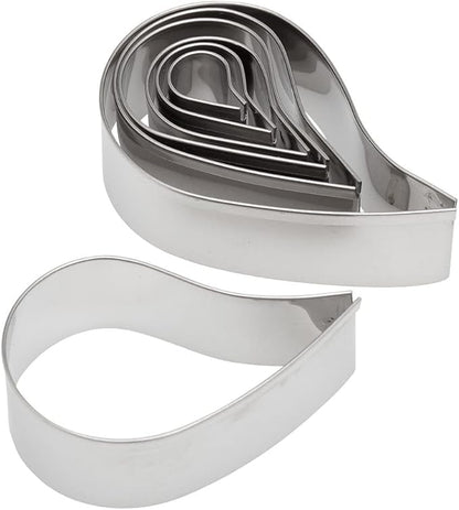 Ateco Plain Edge Comma Cutters in Graduated Sizes, Stainless Steel by Ateco