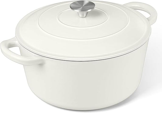 P&P CHEF 6QT Enameled Dutch Oven, Cast Iron Dutch Oven Pot by PPCHEF