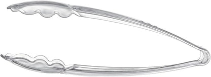 Plasticpro 9'' Serving Tongs Heavy Duty Reusable Kitchen and BBQ Clear Serving - Image 6