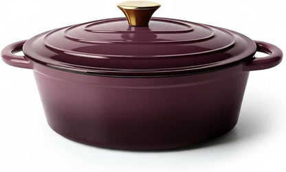 Vintage Style Oval Dutch Oven for Bread Baking, 4.5 Quart Non Stick Enameled by Unknown