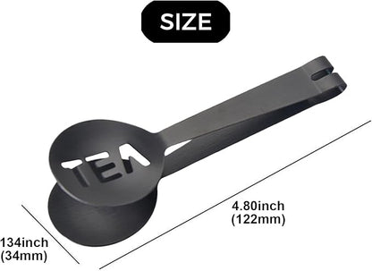 4Pcs Gray Tea Bag Squeezer, Stainless Steel Clip On Strainer, Tea Spoon Tongs - Image 6