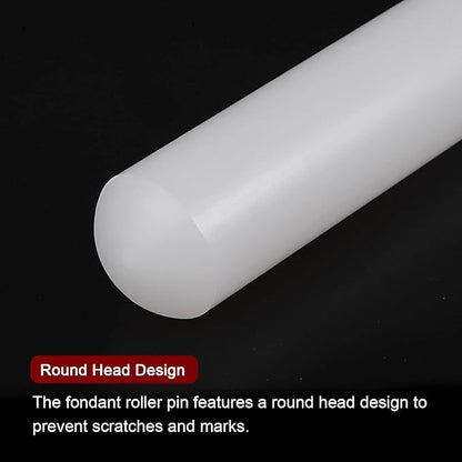 HARFINGTON Fondant Rolling Pin 13 Inch x 1.38 Inch PP Plastic Non-Stick Fondant - Image 4