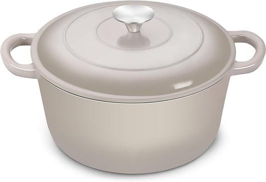 TeamFar Dutch Oven, 6QT Enameled Cast Iron Dutch Oven Cooking Pot by TeamFar