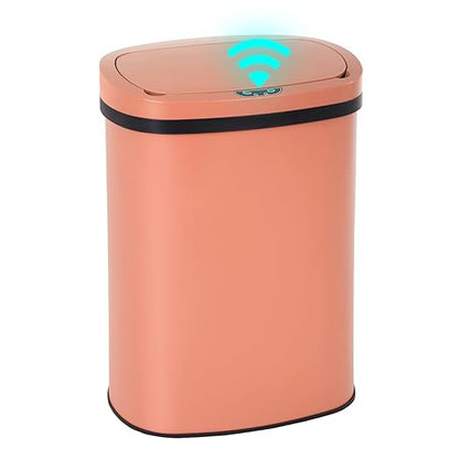 PayLessHere | 13 Gallon Stainless Steel Trash Can | Pink | Automatic Touchless by PayLessHere