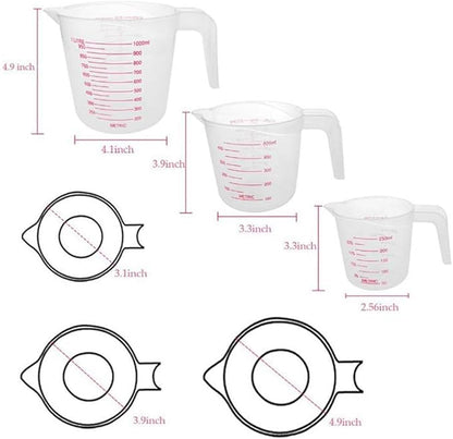 MIZORLIE Plastic Measuring Cup Set - Image 3